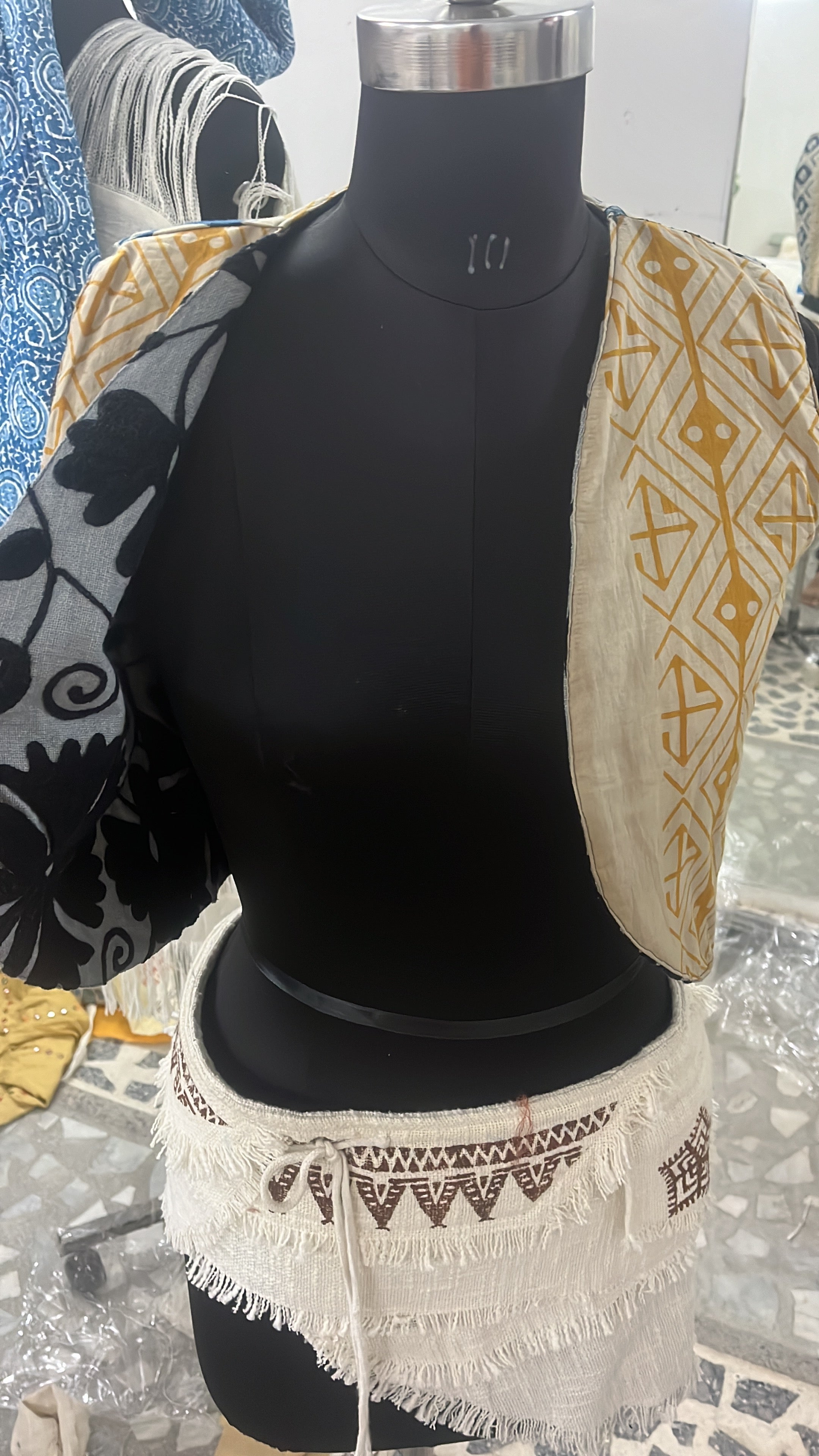 Suzani Embroidery Both Side Wear Waist Coat