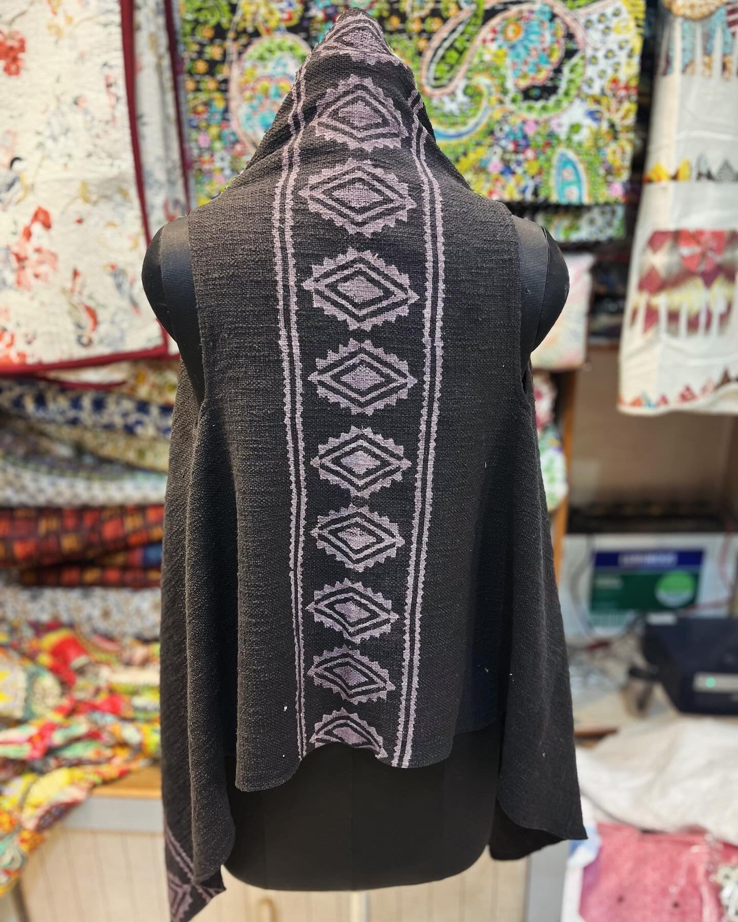 cotton block printed unisex jacket